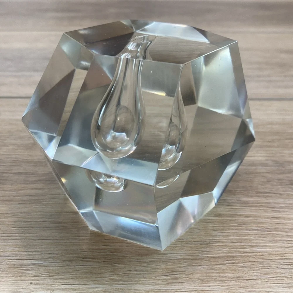 MCM Timo Sarpaneva Ittalia Finland Cristal‎ Block Bud Vase